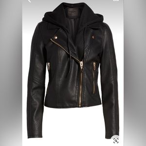 Meant to Be Moto Jacket with Removable Hood
BLANKNYC size XS gold zipper
